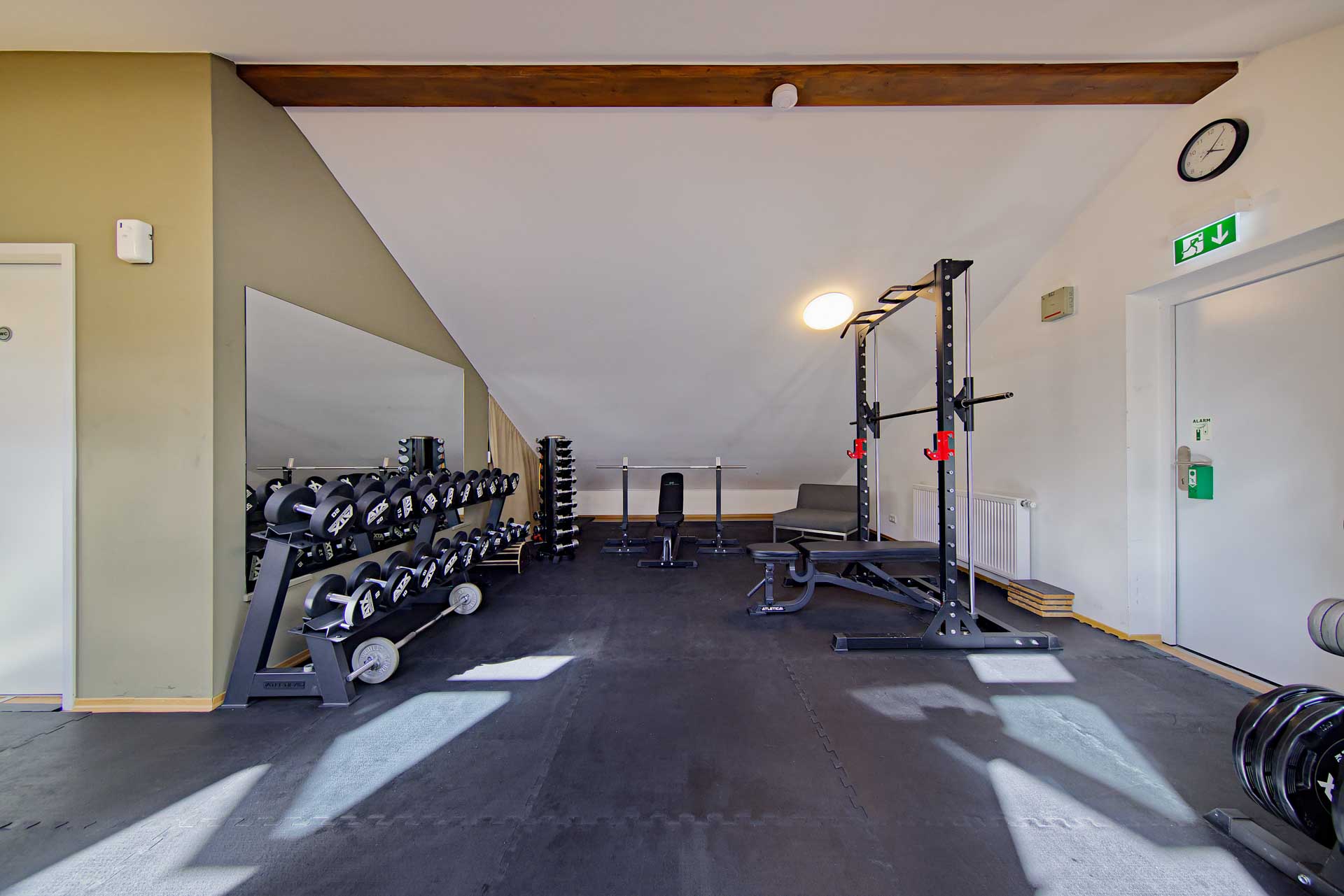 Fitness Camping Ein Blick in unseren Freihantelbereich