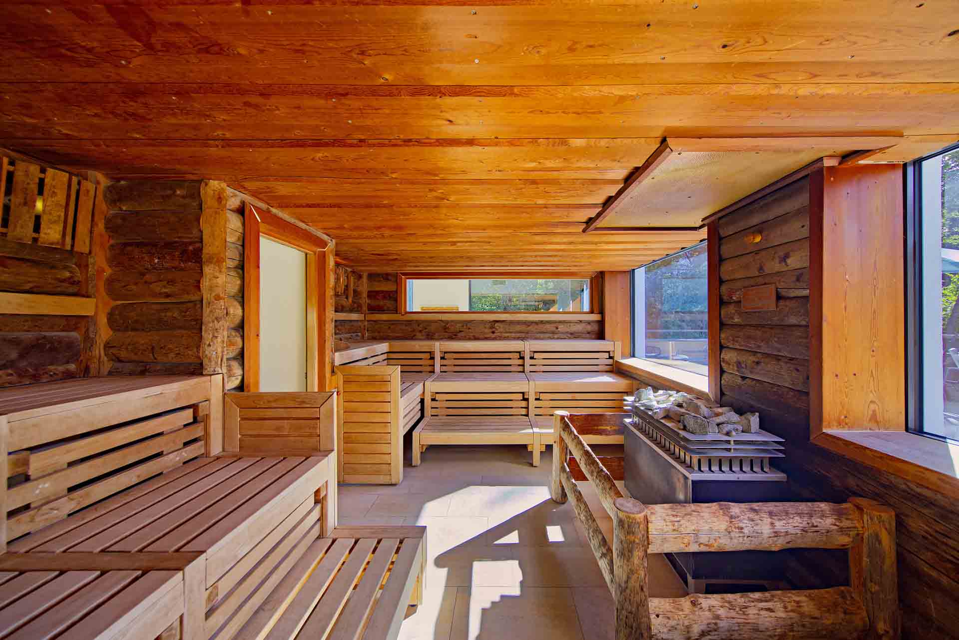 Blick in unsere Sauna